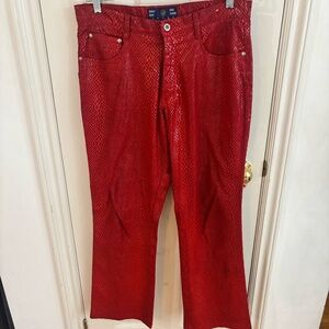 OBSESSED snake print red leather like pant - Taking offers